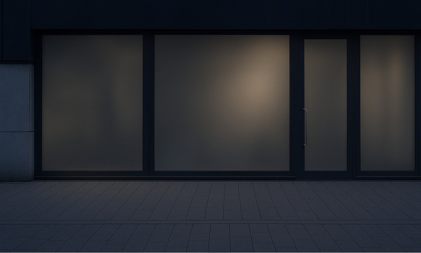 Privacyfolie - Winkel voorzien van Privacyfolie. Schakelbare ramfolie